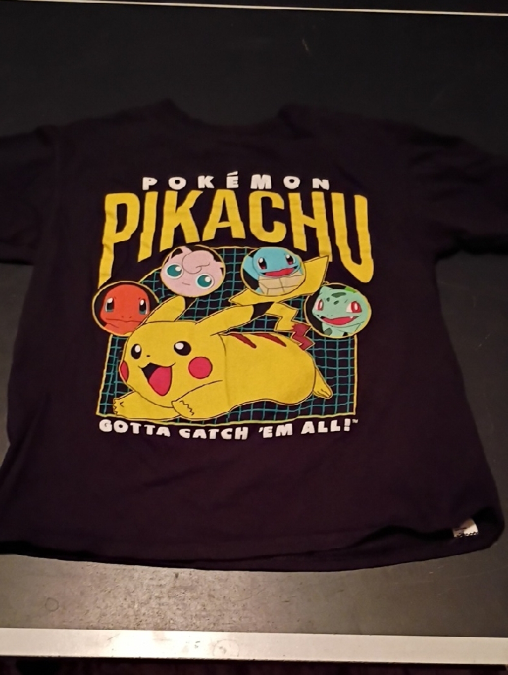 Pokemon Pikachu Kids T‑Shirt in Black and Yellow
